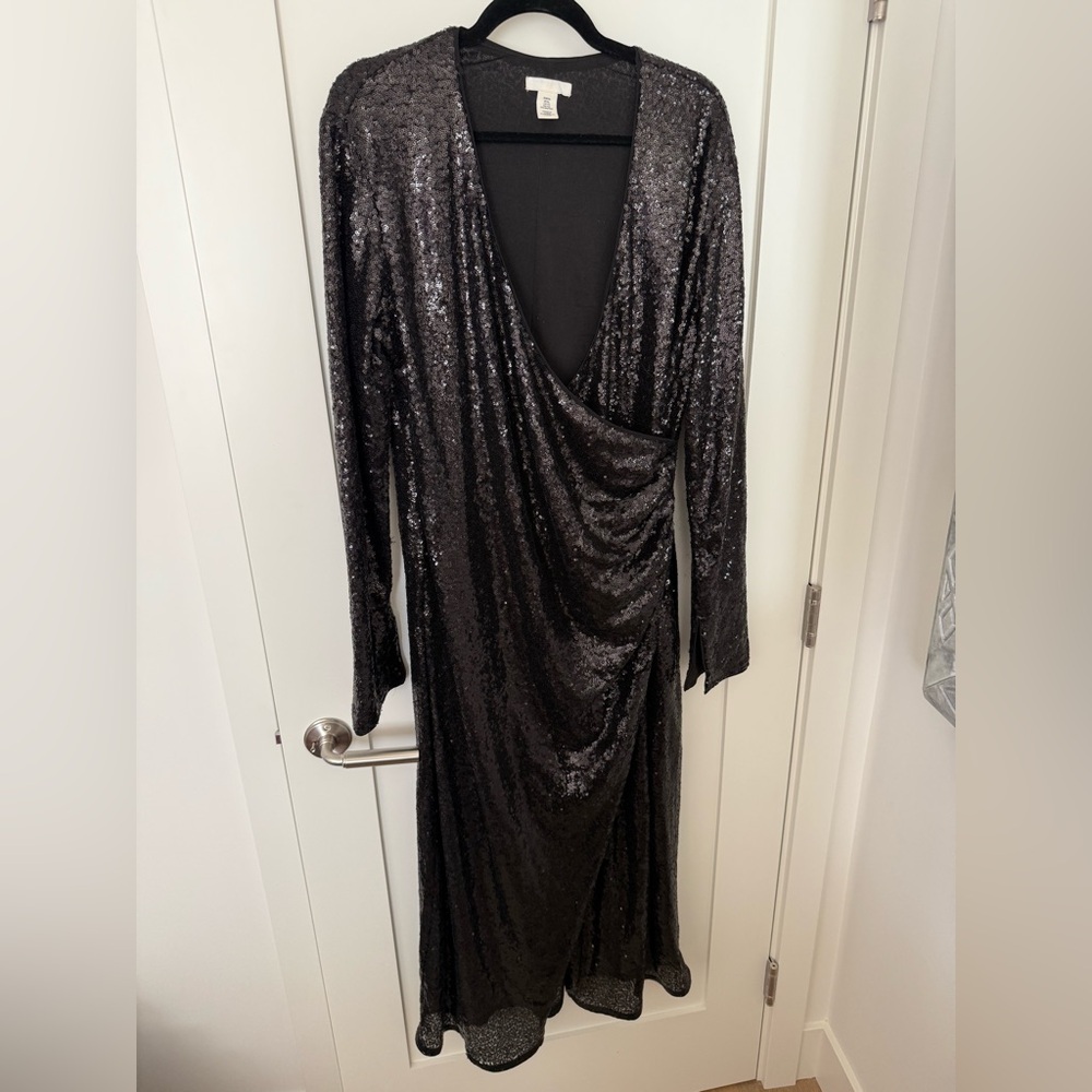 H&M Black Sequin Dress